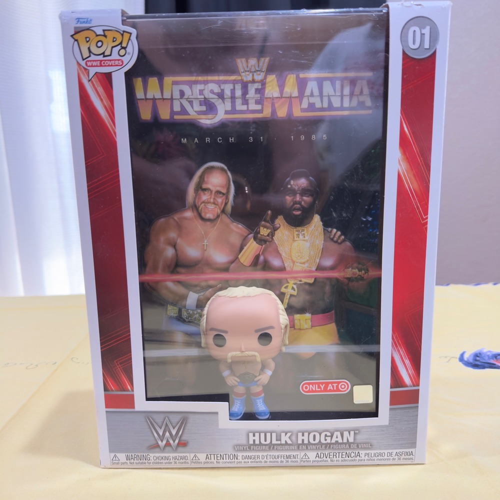 Funko Pop WWE Covers Hulk Hogan WrestleMania 1 Target Exclusive 01 Vinyl Figure